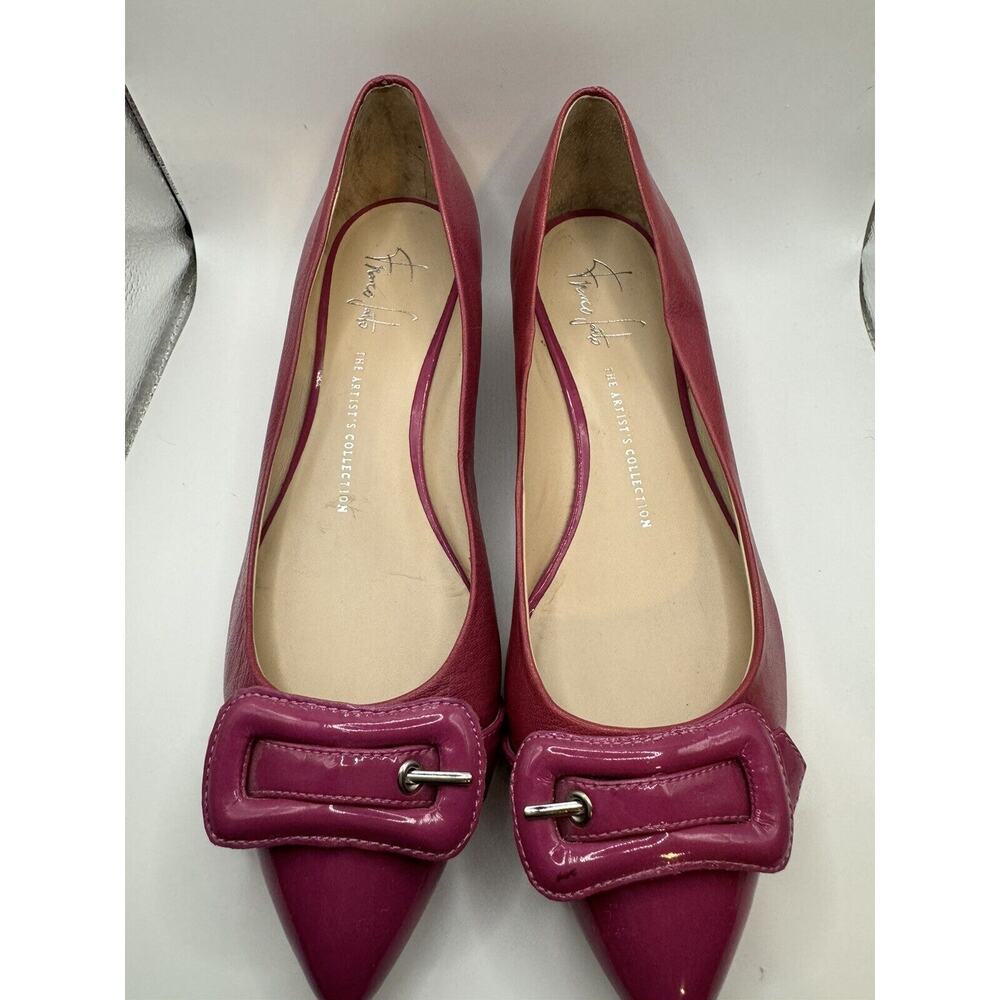 Franco Sarto Two Toned Pink Wedge Flats With Buckle Size 8 Y2K Vintage